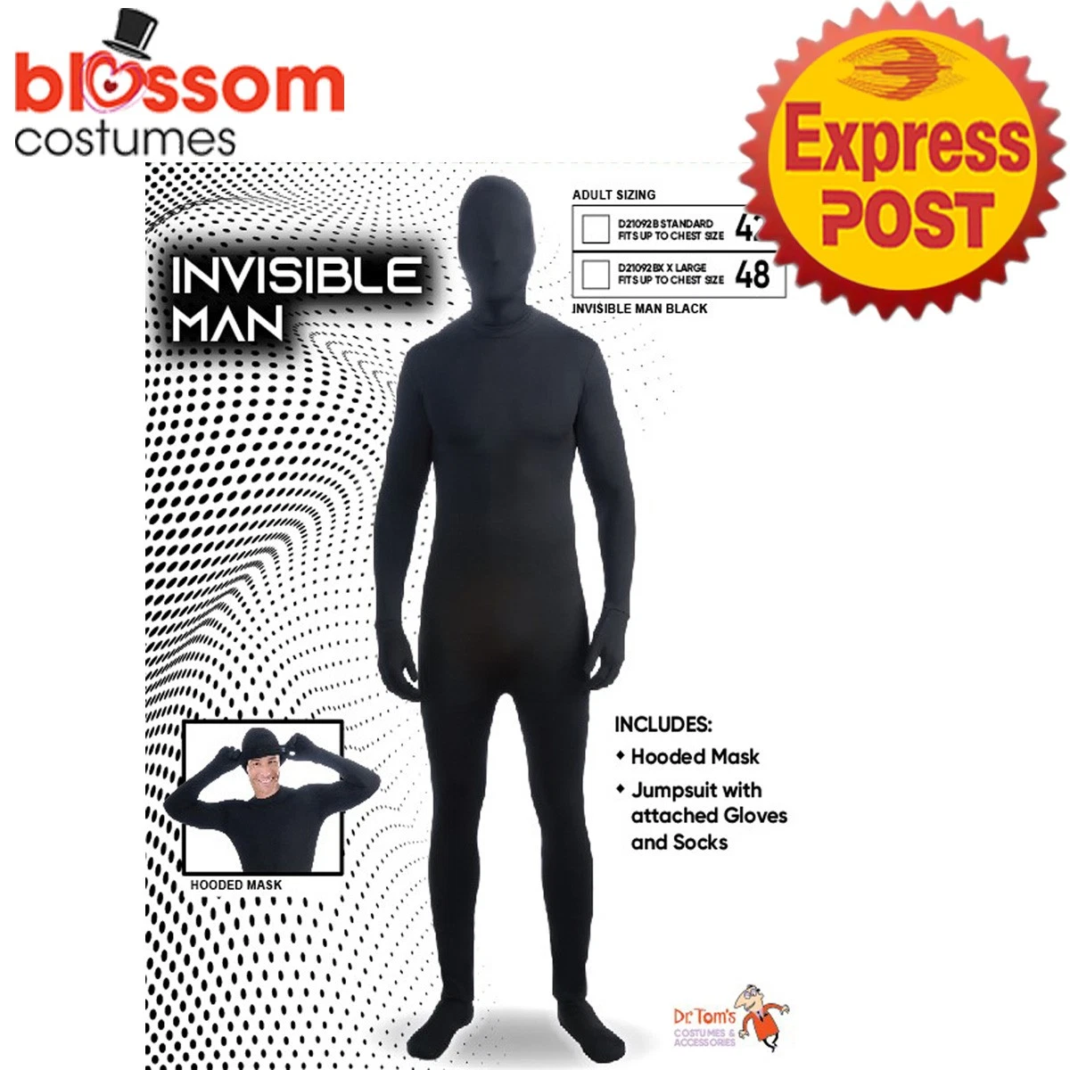 Ganzkörper-Bodysuit Für Damen & Herren – Hautenger Overall, Unsichtbar, Dehnbar, Atmungsaktiv – Ideal Für Halloween, Karneval & Cosplay