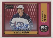 2018-19 O-Pee-Chee Platinum Retro 2019-20 Update Red Rainbow Sami Niku Auto uj7