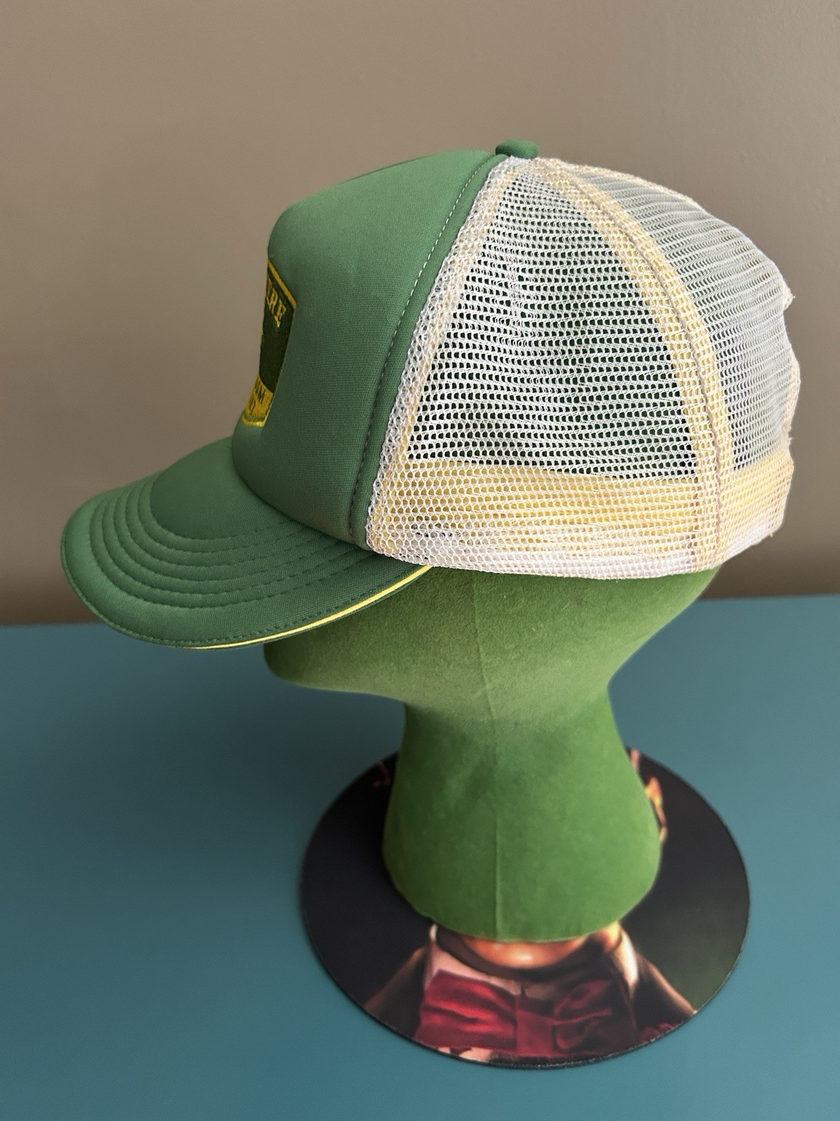 RARE John Deere Snapback Mesh Trucker Hat Promo Quality Farm Equipment Patch HTF image 3
