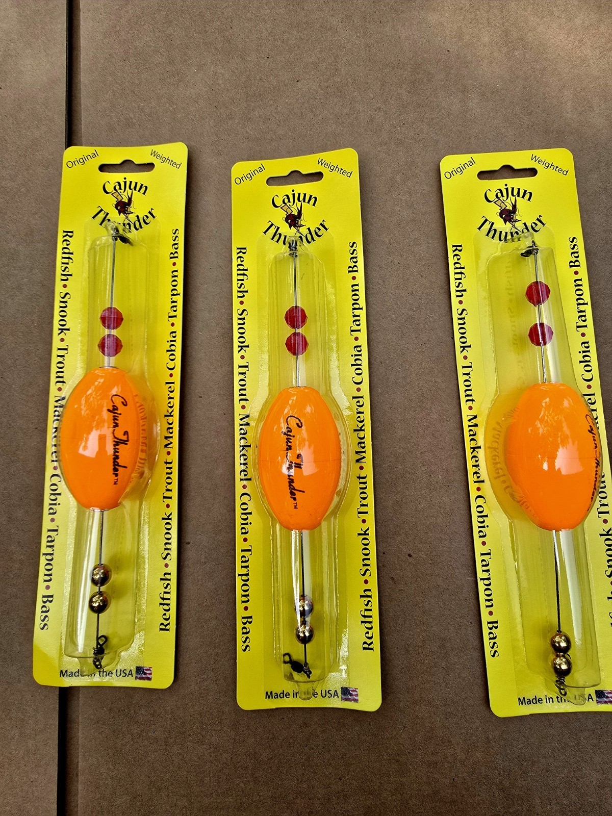 Cajun Thunder 2.5" Sunglo Oval Float. New! Deals On Multiples. Details Below