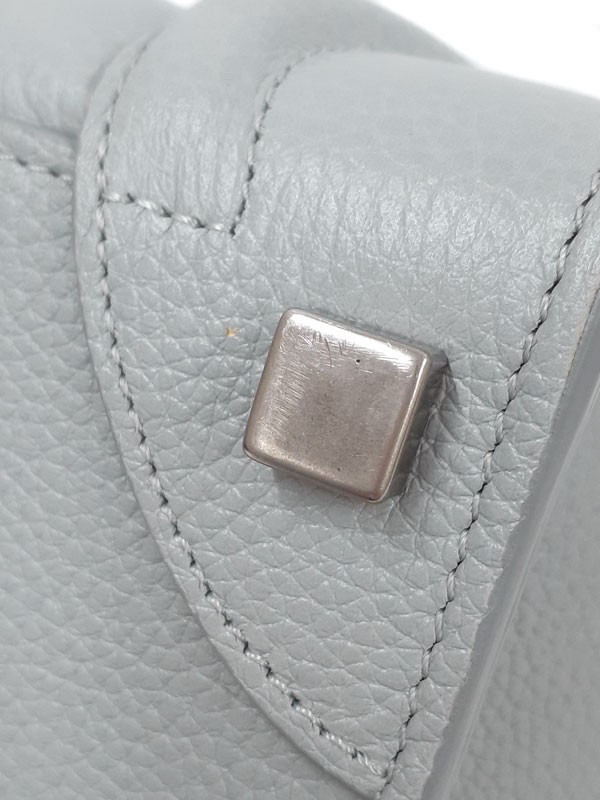 Celine Luggage Micro Leather Mineral Blue Top Handle Bag image 9