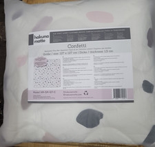 Hakuna Matte Stylish Baby Play Mat Confetti  White Design 50" 50" New