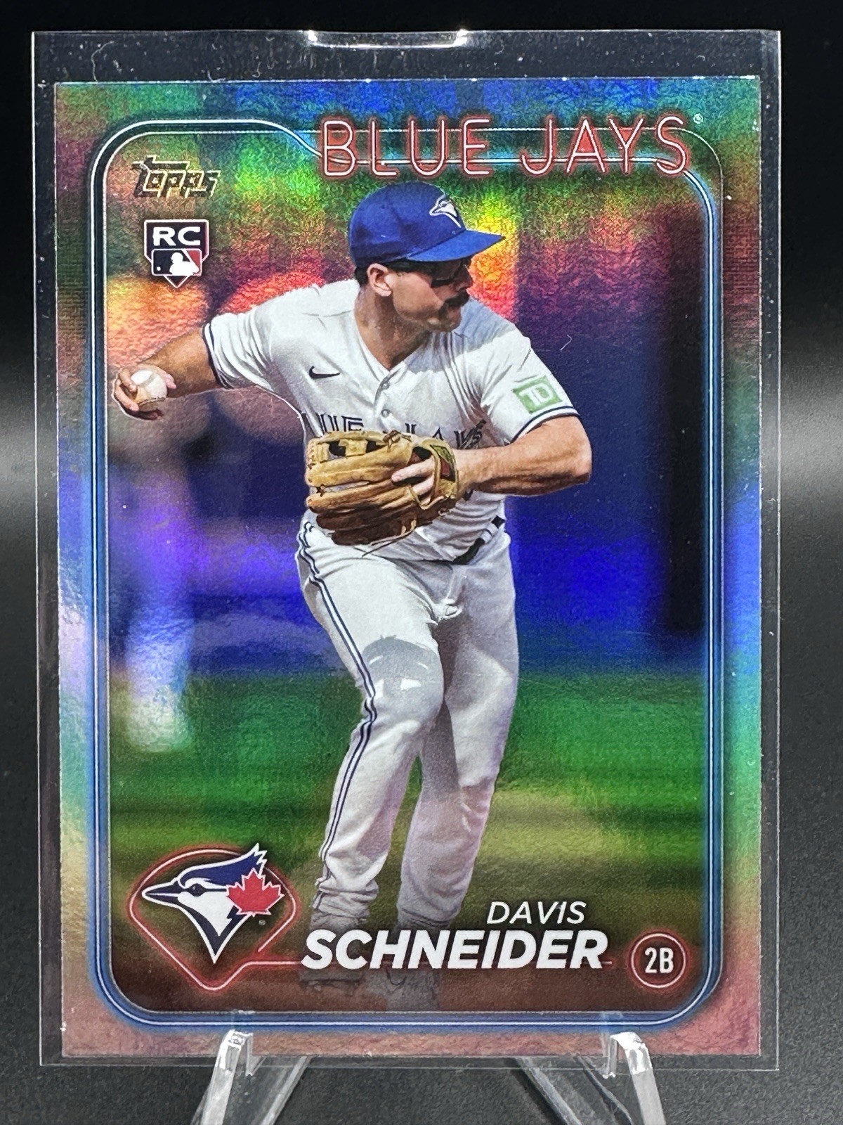 2024 Topps #189 Davis Schneider Rainbow Foil