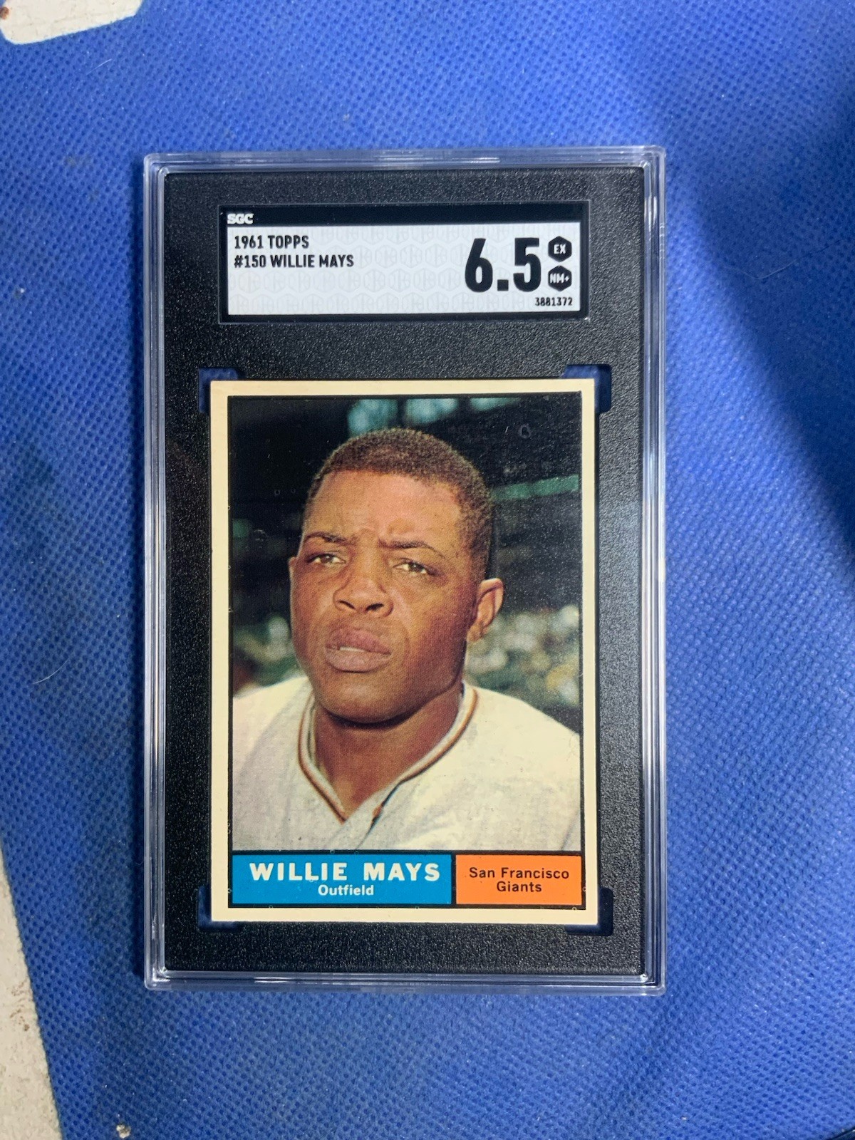 1961 TOPPS #150 WILLIE MAYS SGC 6.5** Beautiful Color**