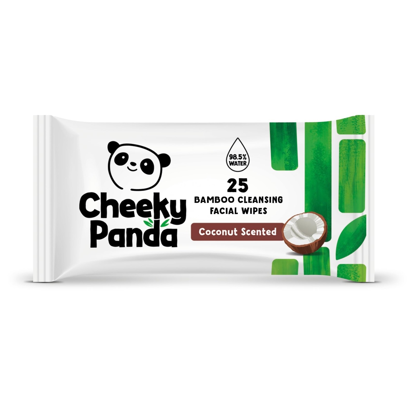 Bamboo Face & Eye Makeup Remover Wipes, Sustainable & Coconut Scented 25 ct