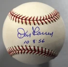 Don Larsen Signed Official Major League Baseball Autograph 10-8-56 Inscription