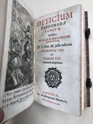 Officium Hebdomadae Sanctae Breviarium Clementis VIII Urbani VIII 1700 Einsidlae