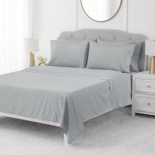 Hotel Style 1000 Thread Count Soft Silver Egyptian Cotton Luxury Bed Sheet Set - Picture 8 of 10