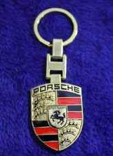 2 Sided Porsche Key Ring Key Chain Accessory Crest Fob