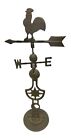 Vintage Cast Iron Rooster Weather Vane Tabletop Garden Wind Sun W Pedestal 22”