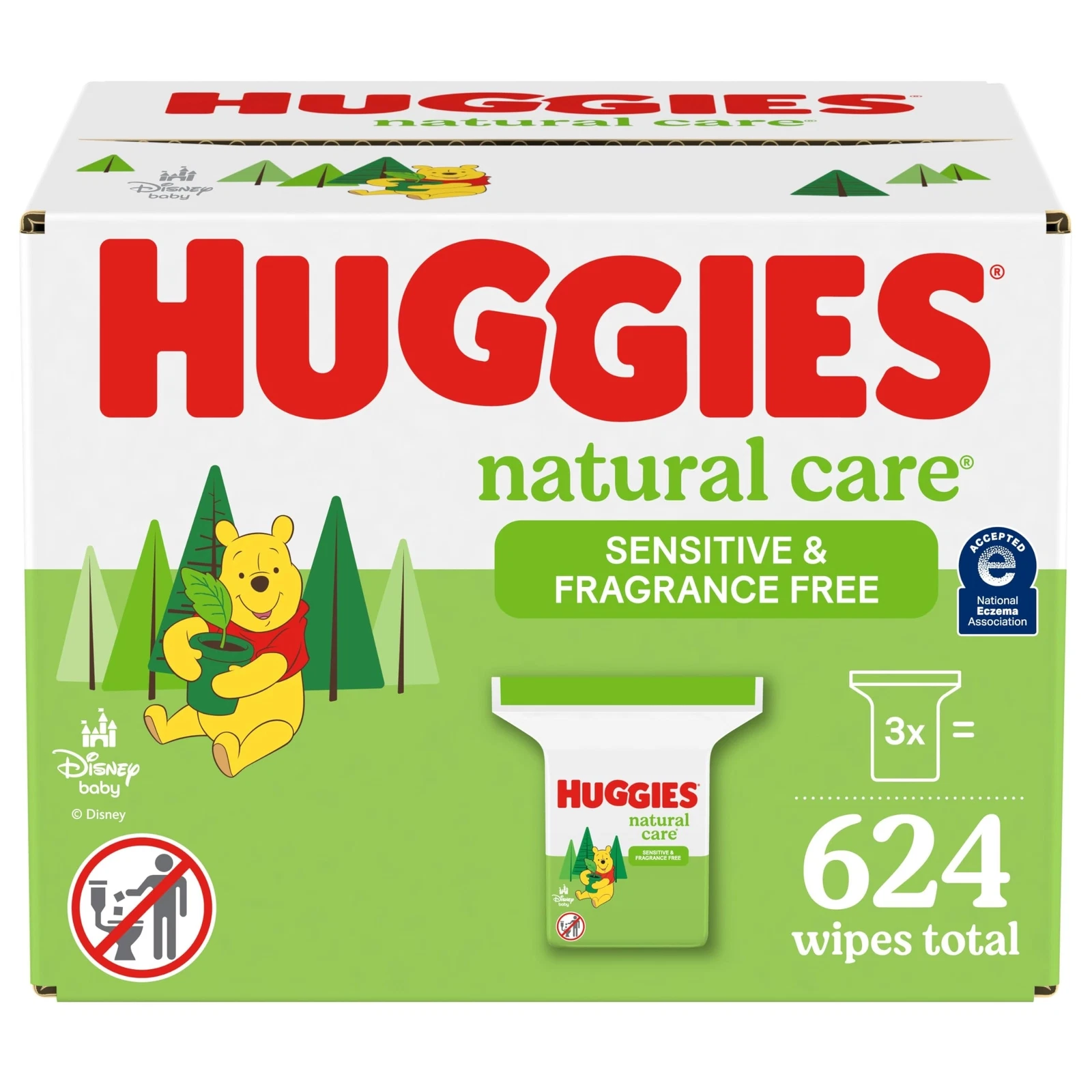 Huggies Natural Care Sensitive Baby Wipes 208 Count 3 Refill Packs Unscented