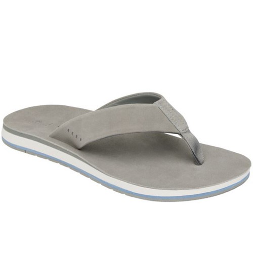 Reef CJ6244 Men's Ojai Classic Grey Suede Strap Comfort Thong Flip Flop Sandal