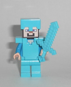 Lego Minecraft Steve Mit Diamant Rustung Figur Minifig Diamond Armor Ebay