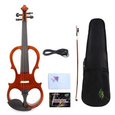 Advanced Brown Electric Silent Violin 4/4 Solid wood Hand made Nice Tone EV5