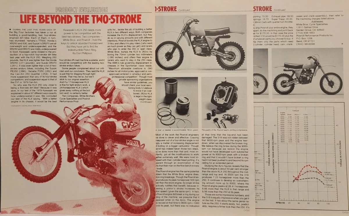 Klx 250 top 2 stroke