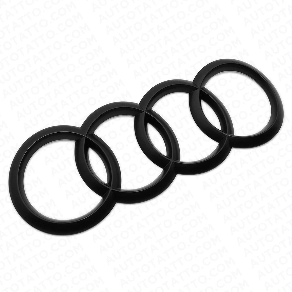 12-18 Audi A7 S7 RS7 Rear Liftgate Trunk Sign Logo Ring Badge Emblem Matte Black - Image 2 of 4