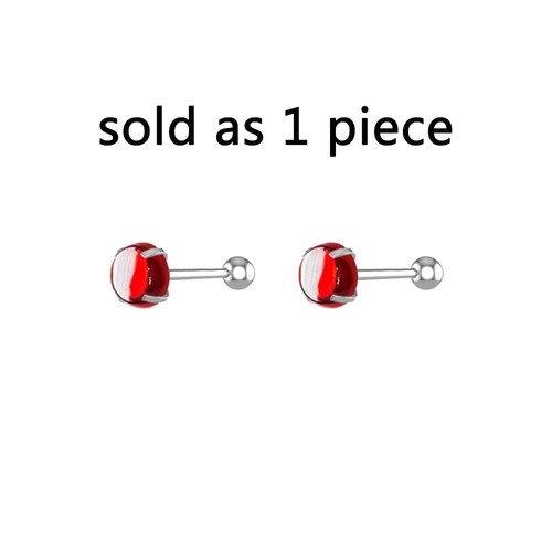 Mini Ear Stud Hypoallergenic Earring Jewelry Surgical Steel Screwed Ear Piercing - Picture 24 of 28