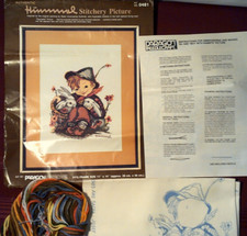 Paragon Needle Craft Hummel Stitchery Picture Kit "Playmates" 0481 1983 Bunnies