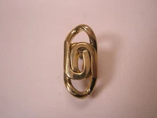 Chain Link Gold Tone Quality Vintage Tie Tack Lapel Pin z75