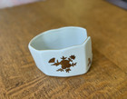 Vintage Andrea Sadek buffet Spoon holder - white china gold floral pattern #7736 — photo 2