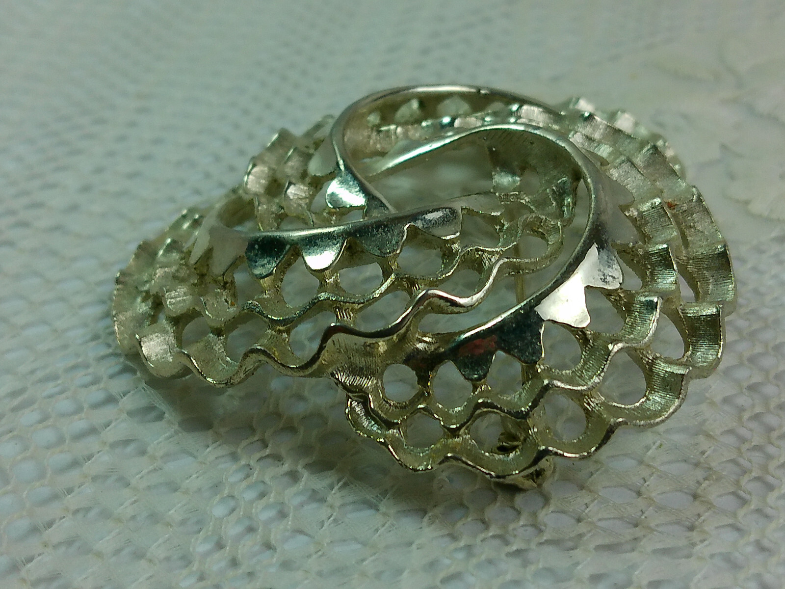 Vtg Infinity Circle Multi Ring BOLD STATEMENT Sil… - image 13