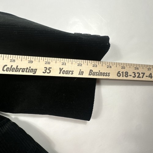 VINTAGE Polo Ralph Lauren blazer uomo taglia 44R nero velluto a coste giacca cappotto sportivo - Foto 9 di 11