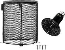 Simple Deluxe Reptile Anti-Scald Cover Mesh Cage Heater Guard with 100W Ceramic