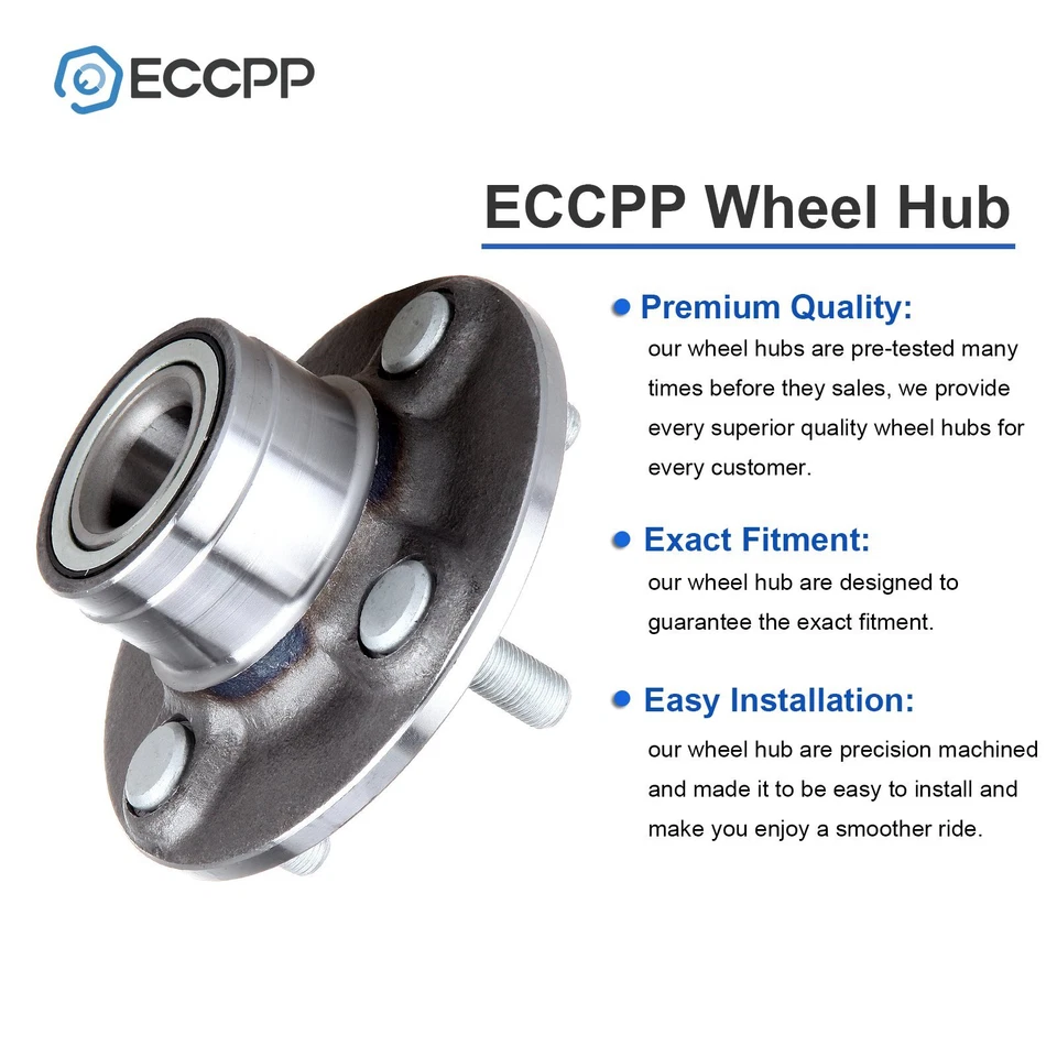 2Pc Wheel Hub Bearings Assembly Rear For Nissan Sentra 1991-1999 200SX 1995-1998 - Image 3 of 4