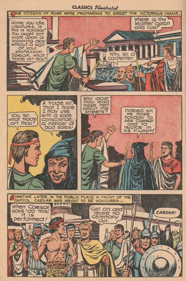 Variant - Classics Illustrated #68 William Shakespeare - Julius Caesar" 1960's - Image 4 of 4