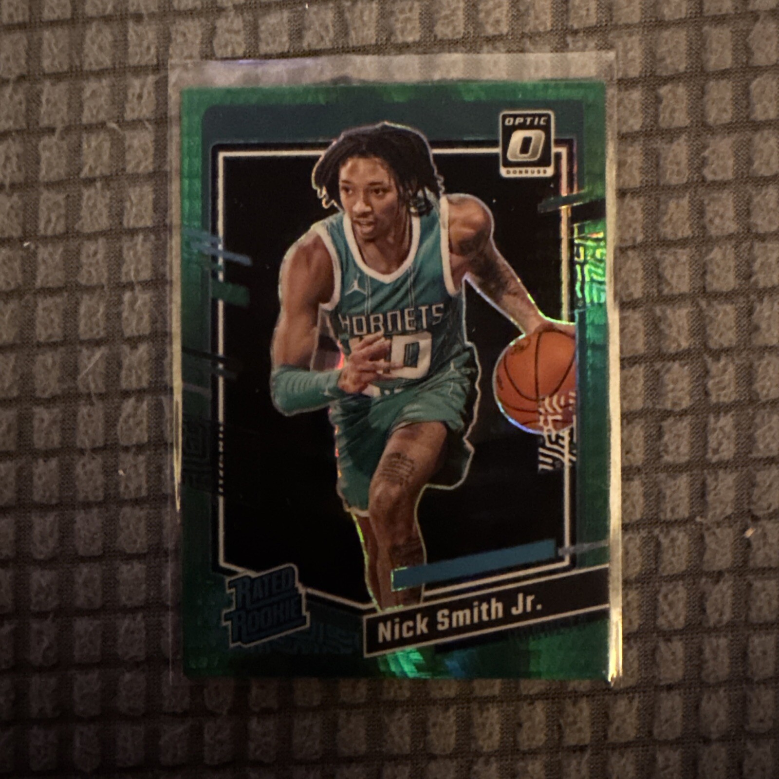 2023-24 Donruss Optic #224 Nick Smith Jr. Hyper Green RC Rated rookie