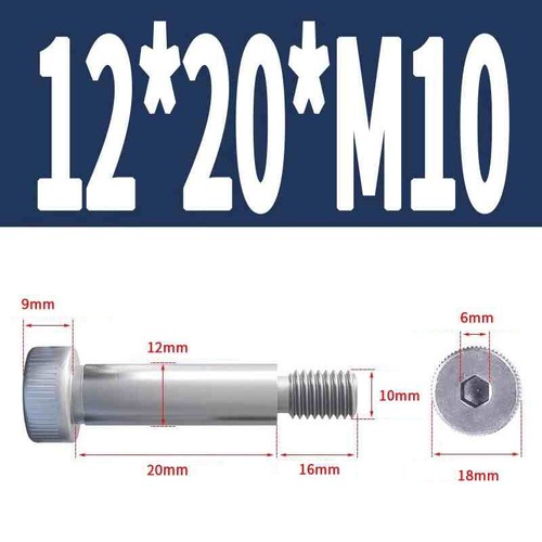 Tornillo de hombro de paso hexagonal interior ISK M3 M4 M5 M6 M8 M10 acero inoxidable V2A A2 - Imagen 69 de 78