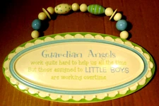 Grassland Road Division Of Amscan Inc.~Guardian Angels Little Boy Plaque/ Sign