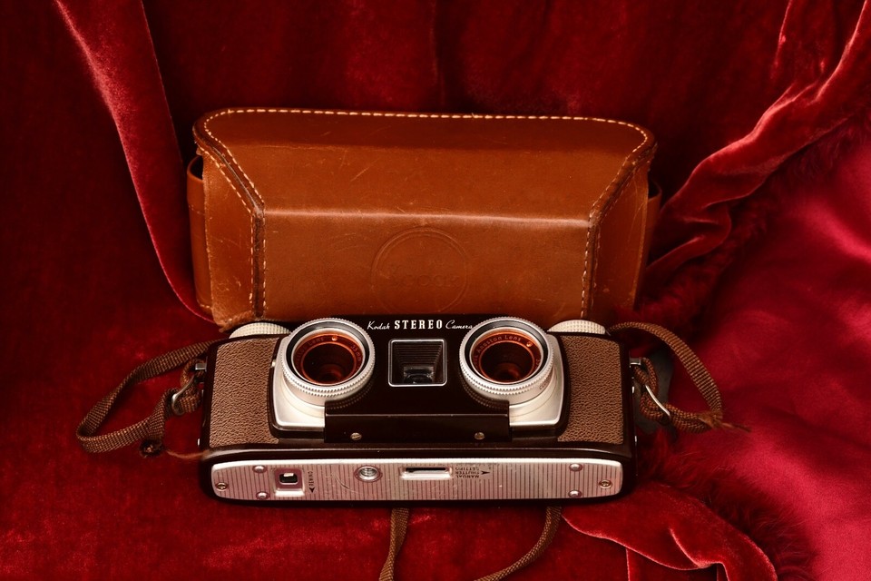 VINTAGE KODAK STEREO CAMERA W/CASE 35MM 3.5 ANASTON LENS WORKS eBay