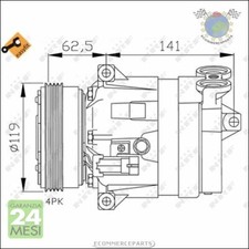 Compressore climatizzatore aria condizionata NRF per FIAT MULTIPLA MAREA BRAVO