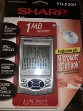 Sharp YO-P20H 1 MB Memory, Personal Organizer Backlit Touch Screen display NIB