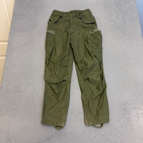 US Army Trousers Mens Size Small Long Green 107 Sateen 1978 *READ