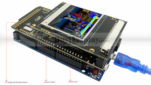 2" inch 320x240 TFT LCD Display Arduino Touch Shield for Due,MEGA 2560 - Picture 3 of 3