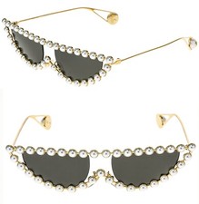 GUCCI GG0364S 0364 Hollywood Forever Gold Pearl Metal Runway Sunglasses 004