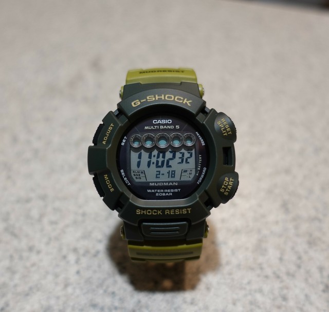 gshock mudman green