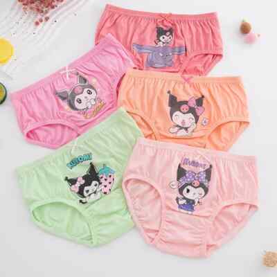 5Pcs Kuromi Underwear Kid Cotton Triangle Breathable Briefs