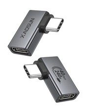Right Angle USB C Adapter 90 USB C Male to Female 240W 40Gbps 2 Pack