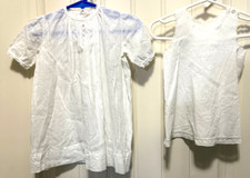 2 Pieces Vintage Baby Christening Baptism Gowns Dresses 1950's Perfect Condition