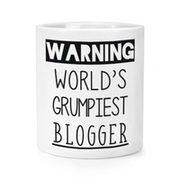 Warnung World's Grumpiest Blogger Makeup Pinsel Bleistift Topf Lustig Best