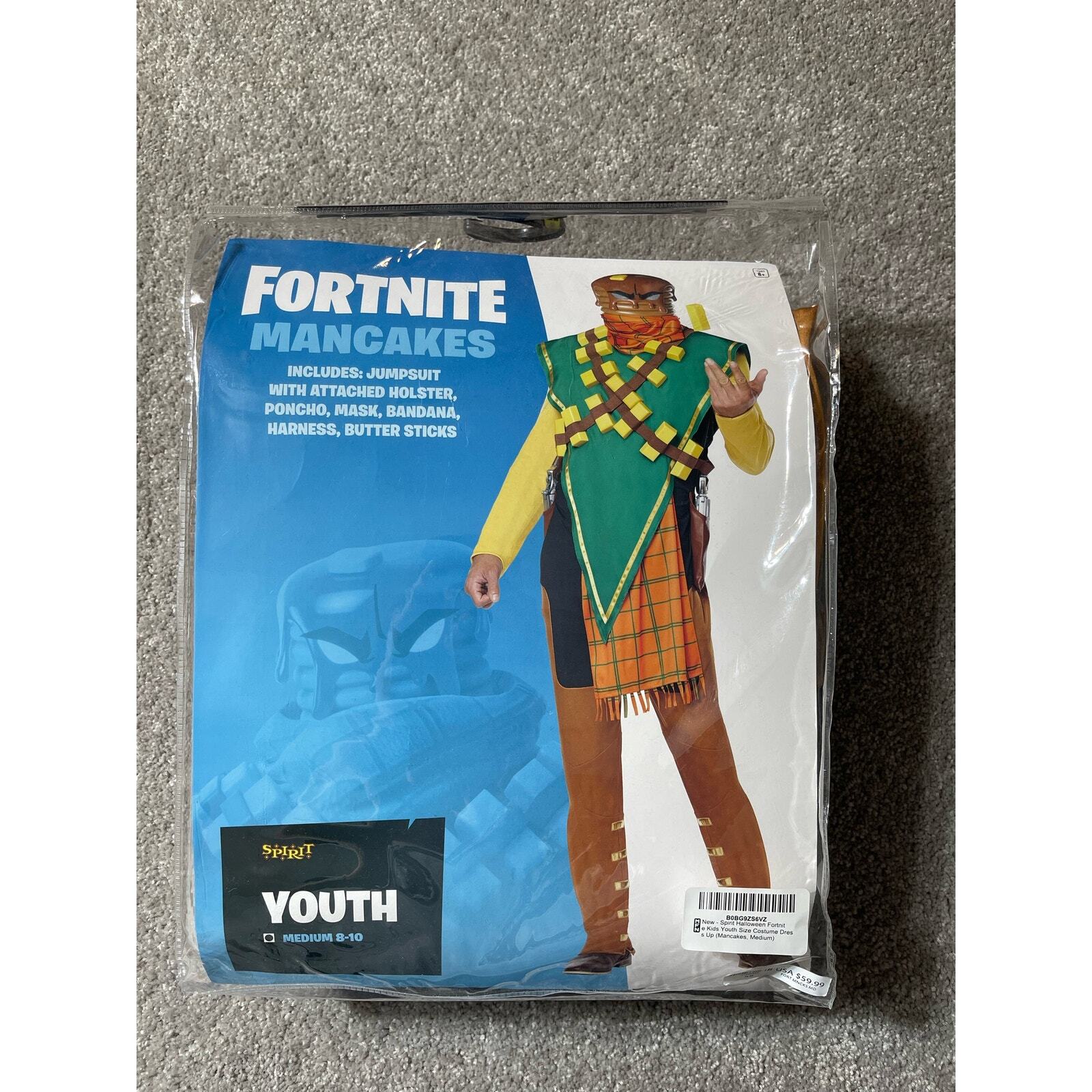 Disfraz Spirit Halloween Fortnite Mancakes Jóvenes Niños Mediano 8-10