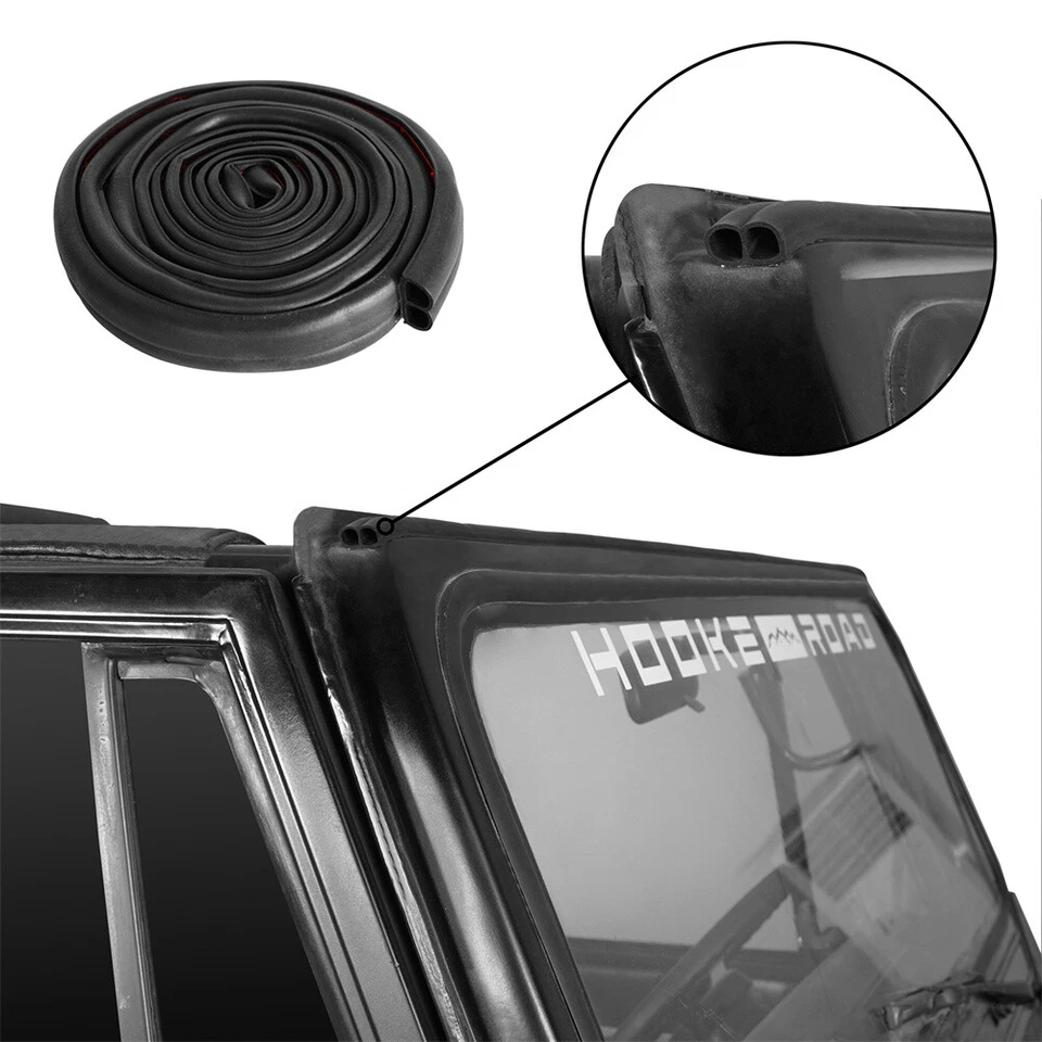 Kit de sellado de goma Hooke Road techo rígido resistente a la intemperie para Jeep Wrangler YJ 1987-1995 Foto 4 de 4