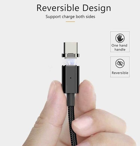 Mcdodo 3 in 1 LED Magnetic Nylon Cable iPhone/Micro USB/Type C Sync charge - Photo 5 sur 12