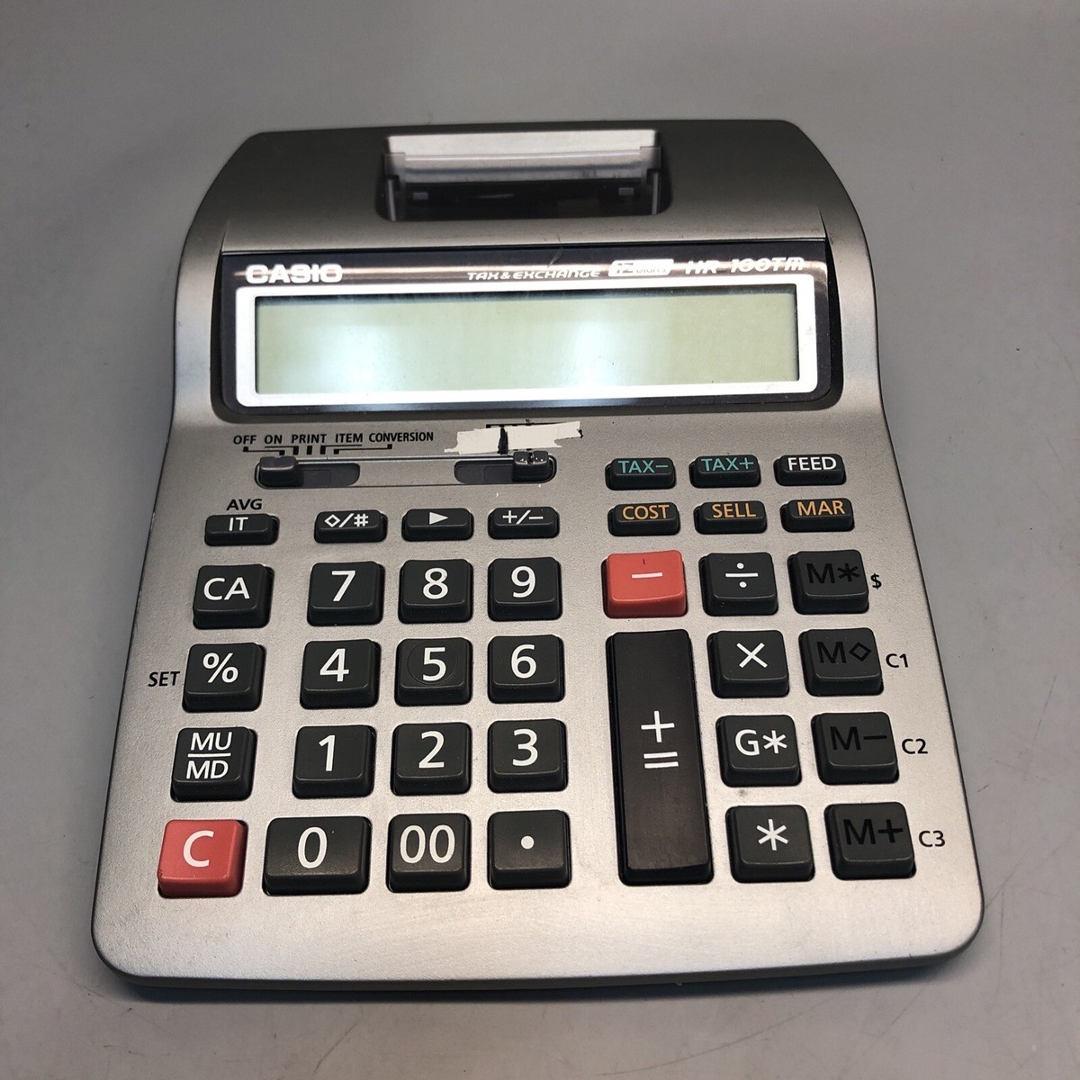 Casio HR-100TM Desktop Printing Calculator Tax Exchange 12 Casio HR-100TM Desktop Printing Calculator Tax Exchange 12