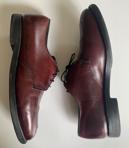ALLEN EDMONDS Shoes Mens 10 D KENNETT Ox Blood Leather Lace Up Derby Split Toe - Picture 4 of 6