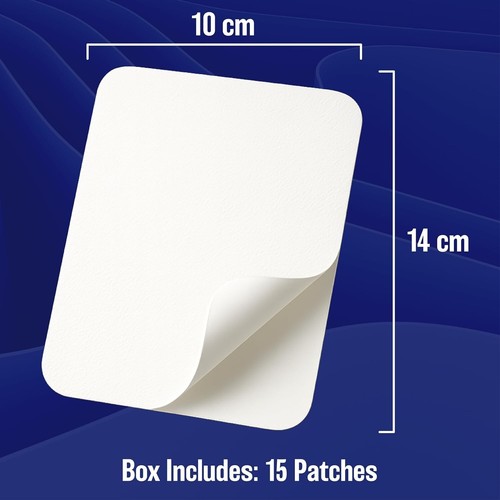 15-Pack WELMATE Lidocaine 4% Patches Maximum Strength Pain Relief, 3.93" x 5.51" - Picture 4 of 7