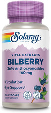 Bilberry Extract 160 Mg, Eye Health  Circulation Support, 36 Anthocyanoside...